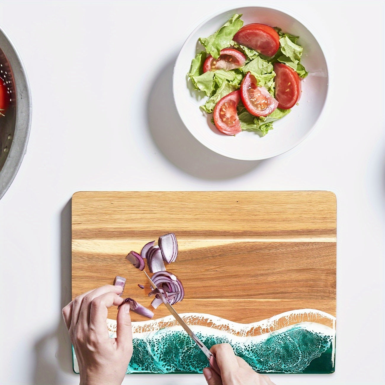 Cutting Board | Ocean Resin Inlay with Acacia Wood