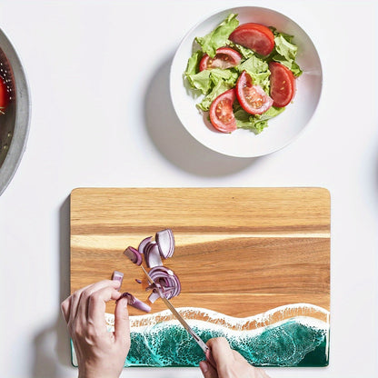 Cutting Board | Ocean Resin Inlay with Acacia Wood