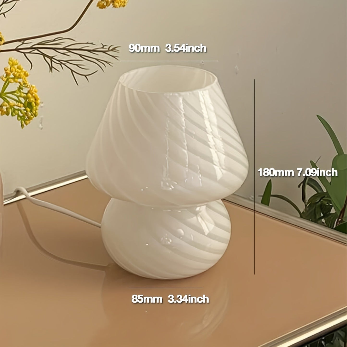 Murano-Style Glass Table Lamp | USB Powered
