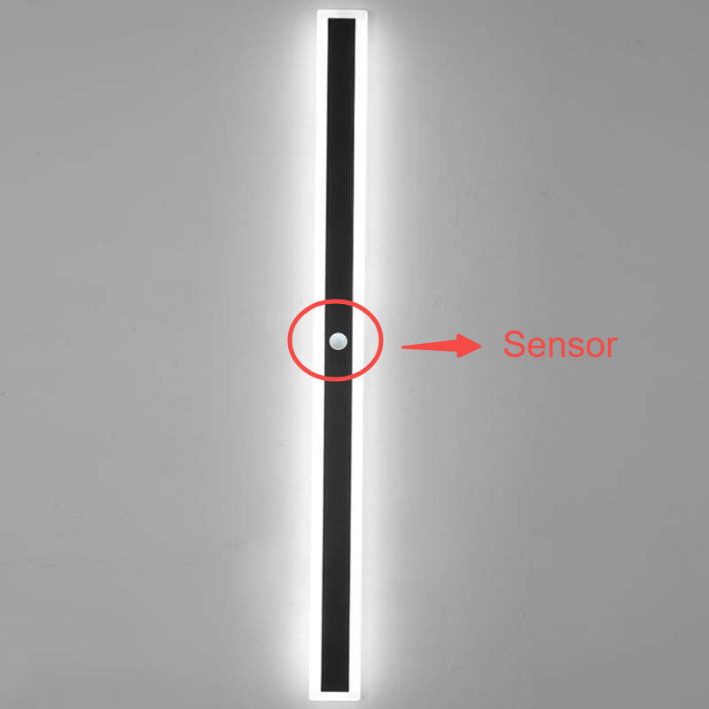 Linear Outdoor Wall Light | IP65 Waterproof LED Bar in Metal and Acrylic | 11.8 to 59 in Hardwired Sconce