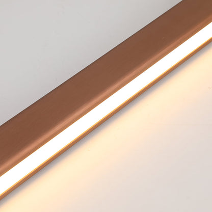 Linear LED Pendant Light | Black or Brown Metal and Acrylic Bar, 31.5 to 59 in | Adjustable Hanging, Dining Room