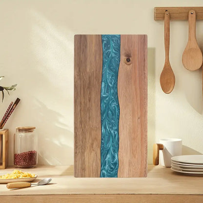 Resin River Cutting Board | Durable Acacia Wood Charcuterie Board