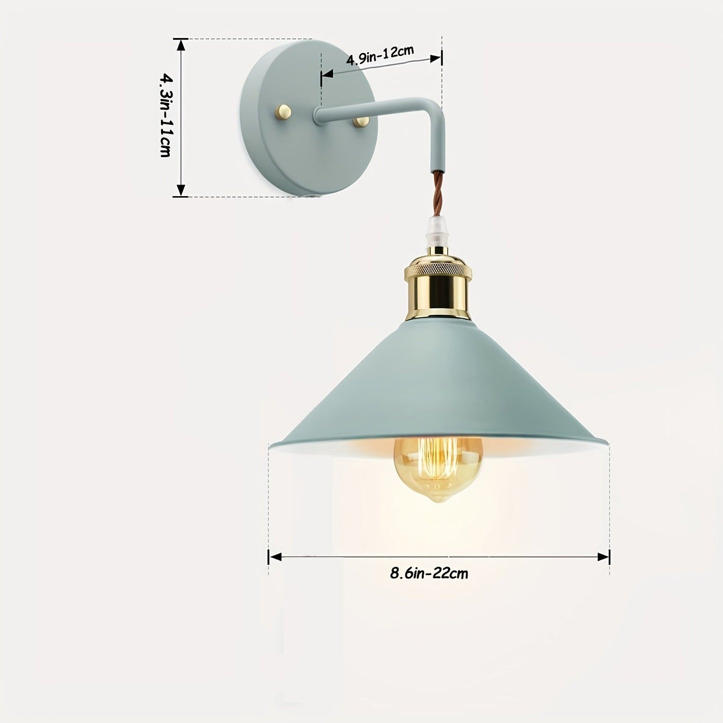 Wall Sconce Light | Industrial Metal Fixture with Oil-Rubbed Finish