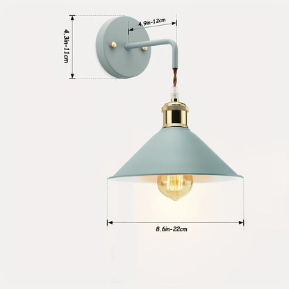 Wall Sconce Light | Industrial Metal Fixture with Oil-Rubbed Finish