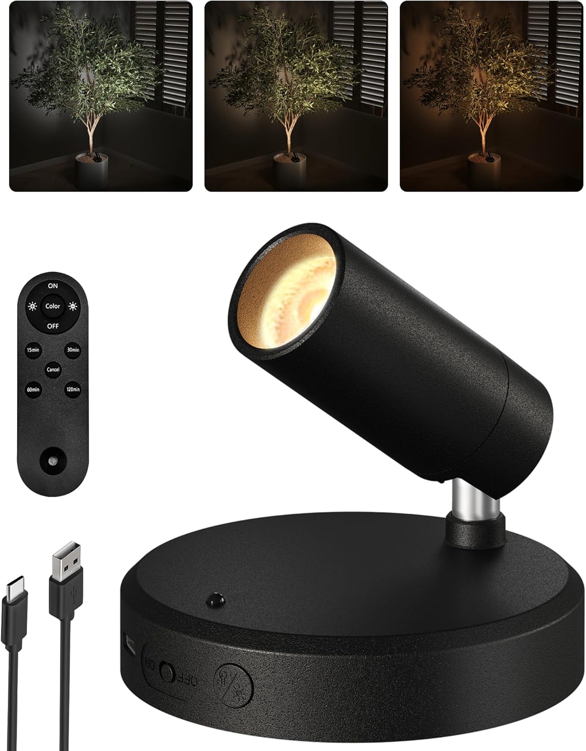 Wireless Accent Spotlight | Rechargeable RGB LED Art Light, 5500mAh | Remote & Touch, Magnetic Mount, 1, 2 or 4