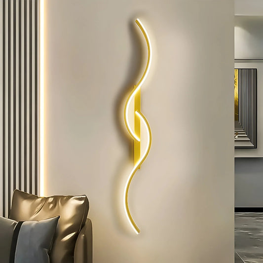 Curved Wall Light | Modern LED Fixture for Ambient Indoor Illumination