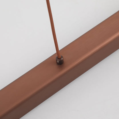 Linear LED Pendant Light | Black or Brown Metal and Acrylic Bar, 31.5 to 59 in | Adjustable Hanging, Dining Room