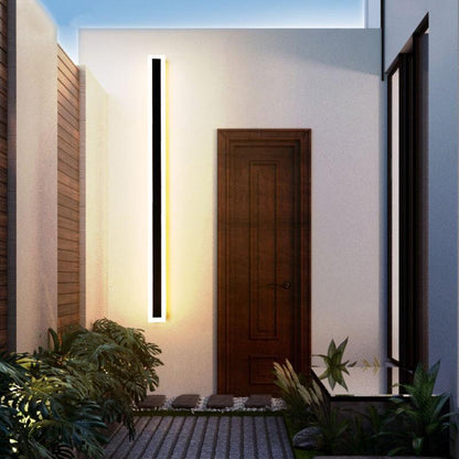 Linear Outdoor Wall Light | IP65 Waterproof LED Bar in Metal and Acrylic | 11.8 to 59 in Hardwired Sconce