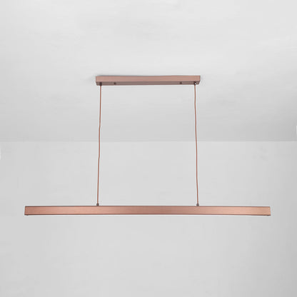 Linear LED Pendant Light | Black or Brown Metal and Acrylic Bar, 31.5 to 59 in | Adjustable Hanging, Dining Room