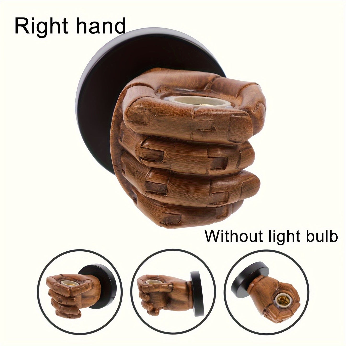 Industrial Wall Lamp | Hand-Shaped Resin Sconce for E26 Bulb