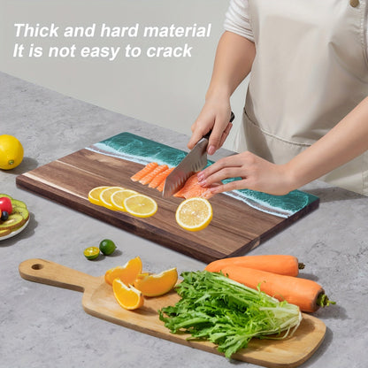 Cutting Board | Ocean Resin Inlay with Acacia Wood