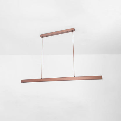 Linear LED Pendant Light | Black or Brown Metal and Acrylic Bar, 31.5 to 59 in | Adjustable Hanging, Dining Room