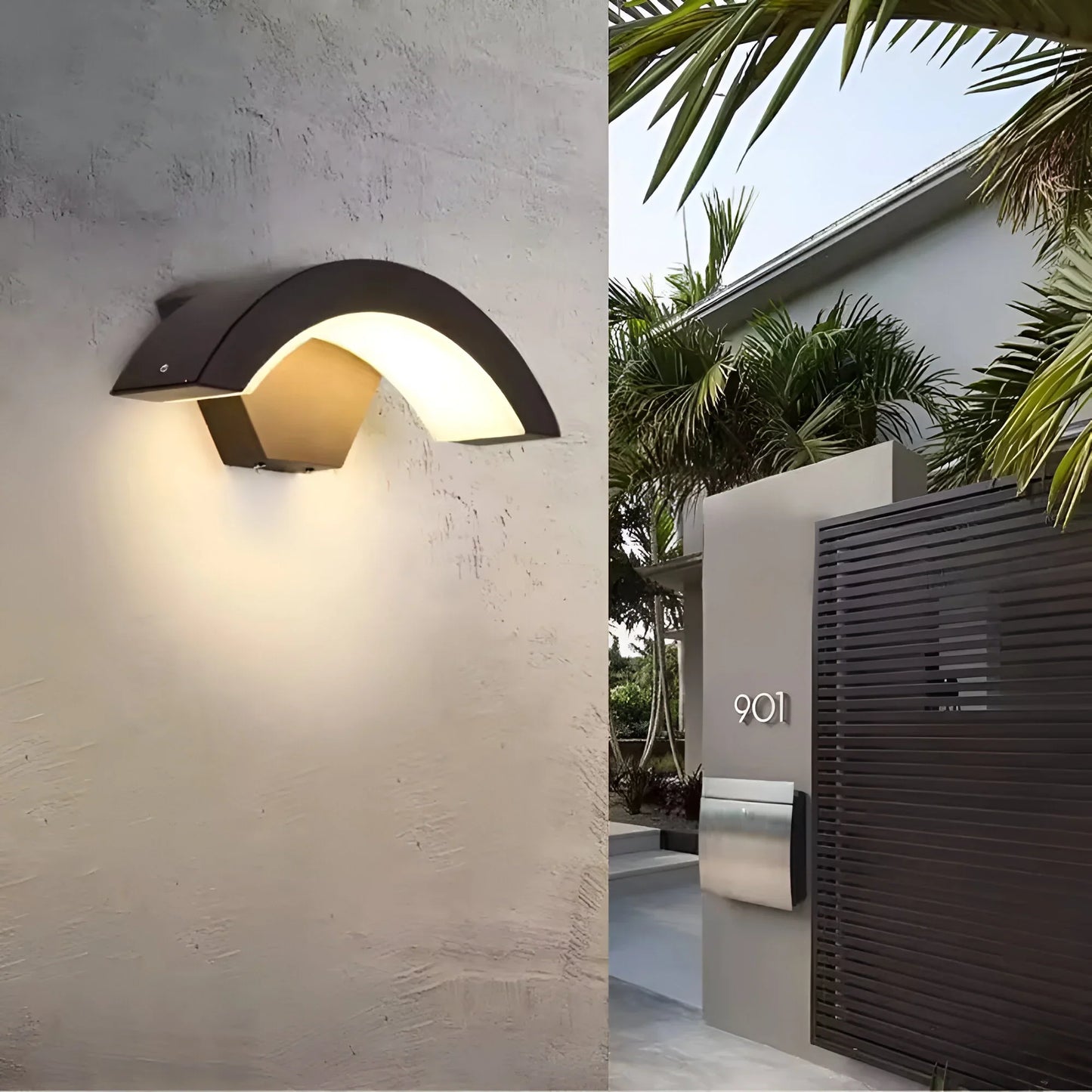 Motion Sensor Outdoor Wall Light | Durable Metal & Acrylic Construction