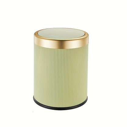 Oval Trash Can | Press-Top Lid with Odor-Sealing Inner Bucket