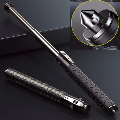 Automatic Self Defense Walking Stick | Alloy Steel, Anti-Slip Grip, Telescopic Design