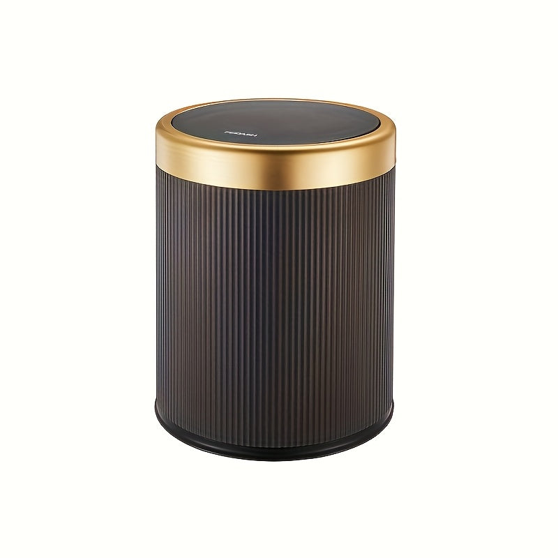 Oval Trash Can | Press-Top Lid with Odor-Sealing Inner Bucket