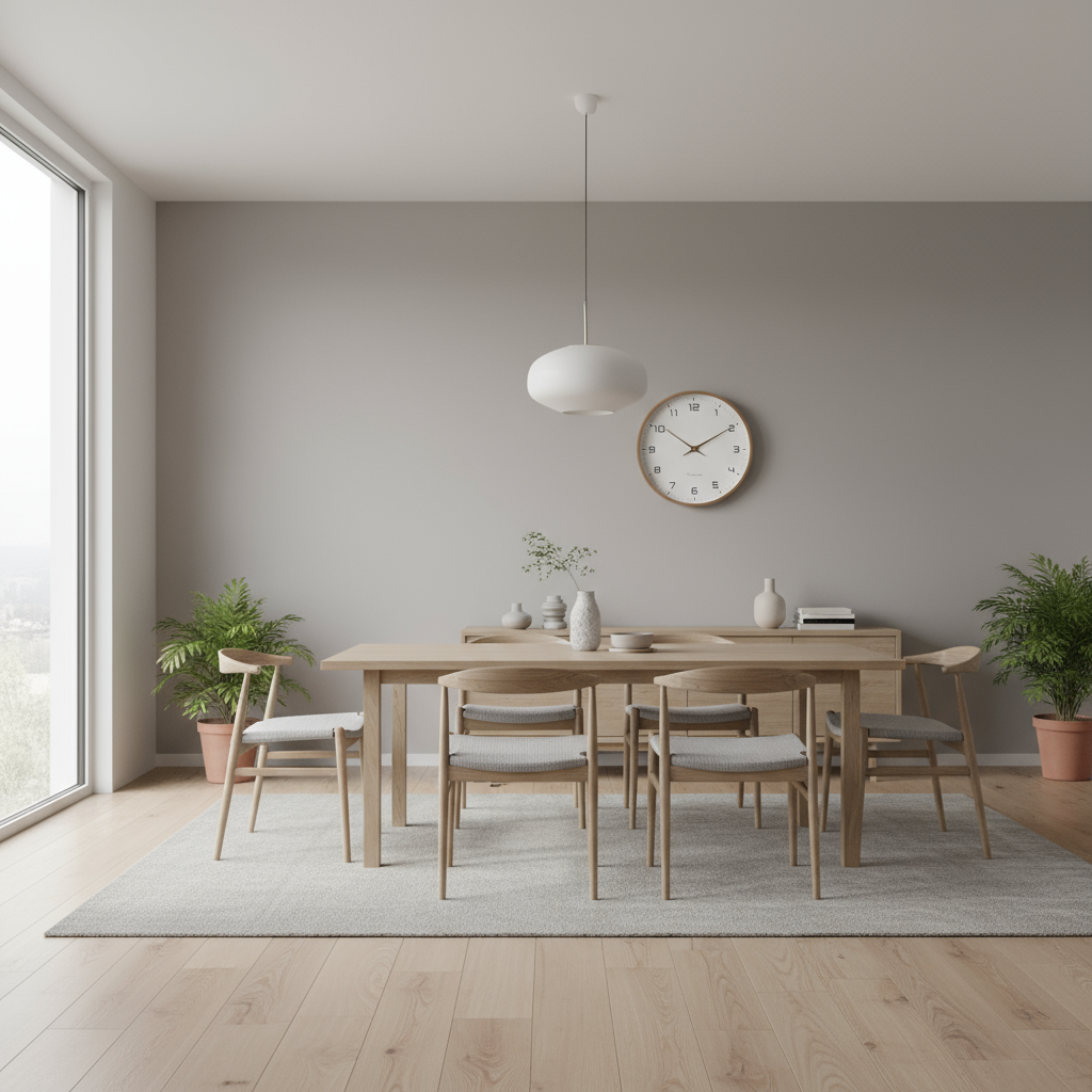 Wall Clock | Silent Quartz Movement, Natural Wood Frame
