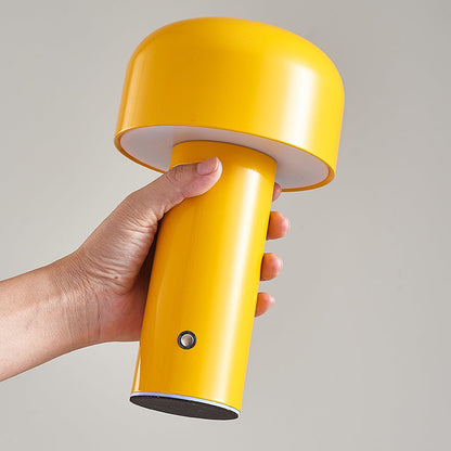 Cordless Mushroom Table Lamp | Rechargeable 4000mAh LED, Iron & Acrylic | 8.3 in, Touch Control, 9 Colors