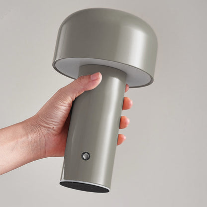 Cordless Mushroom Table Lamp | Rechargeable 4000mAh LED, Iron & Acrylic | 8.3 in, Touch Control, 9 Colors