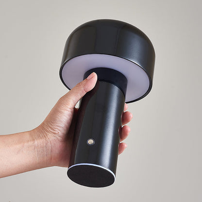 Cordless Mushroom Table Lamp | Rechargeable 4000mAh LED, Iron & Acrylic | 8.3 in, Touch Control, 9 Colors