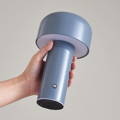 Cordless Mushroom Table Lamp | Rechargeable 4000mAh LED, Iron & Acrylic | 8.3 in, Touch Control, 9 Colors