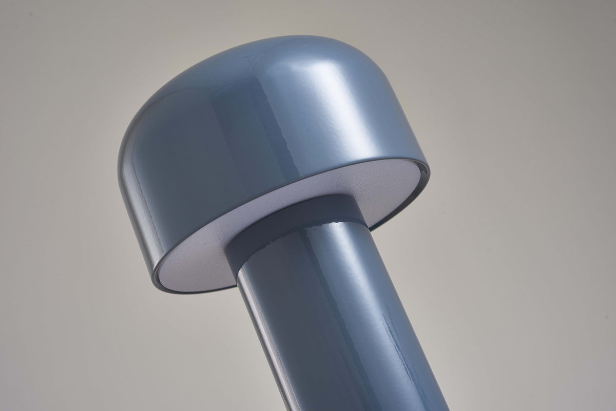 Cordless Mushroom Table Lamp | Rechargeable 4000mAh LED, Iron & Acrylic | 8.3 in, Touch Control, 9 Colors