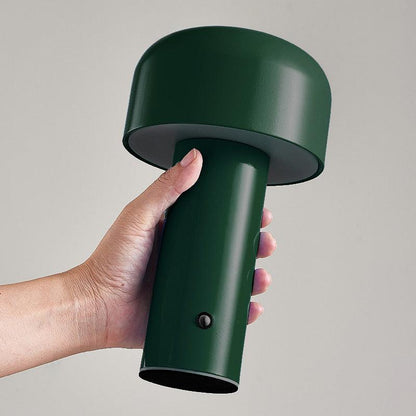 Cordless Mushroom Table Lamp | Rechargeable 4000mAh LED, Iron & Acrylic | 8.3 in, Touch Control, 9 Colors