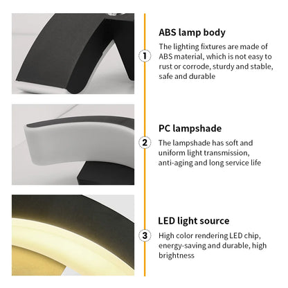 Outdoor Wall Light | IP66 Waterproof Black ABS Lantern for Gardens and Patios