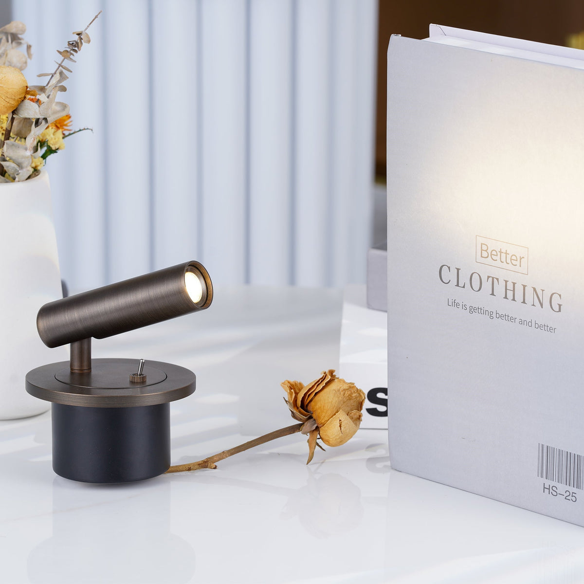 Wall Reading Light | Adjustable Cylinder Head, 3W LED, Toggle Switch | Bedside Wall Lamp in 4 Metal Finishes