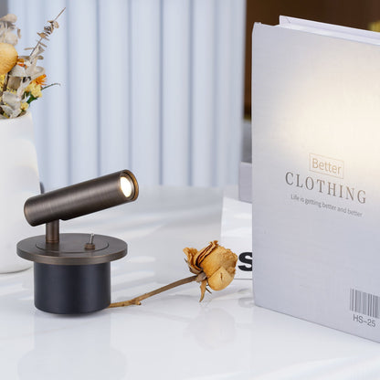 Wall Reading Light | Adjustable Cylinder Head, 3W LED, Toggle Switch | Bedside Wall Lamp in 4 Metal Finishes