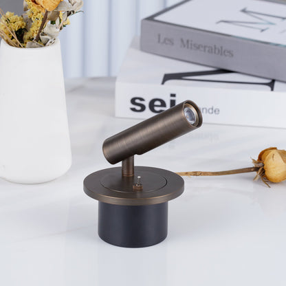 Wall Reading Light | Adjustable Cylinder Head, 3W LED, Toggle Switch | Bedside Wall Lamp in 4 Metal Finishes