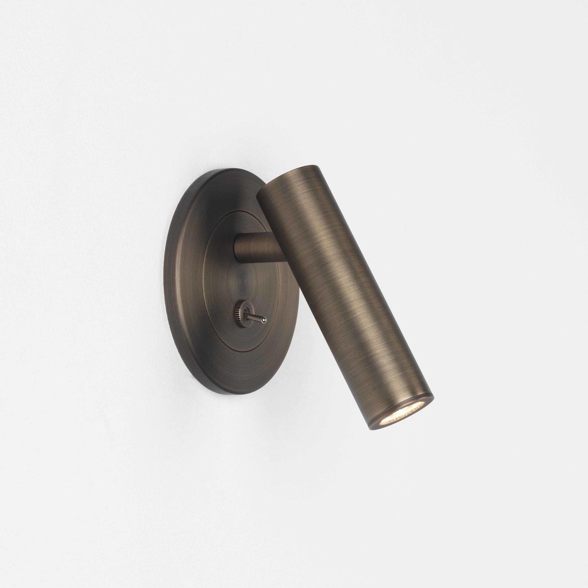 Wall Reading Light | Adjustable Cylinder Head, 3W LED, Toggle Switch | Bedside Wall Lamp in 4 Metal Finishes