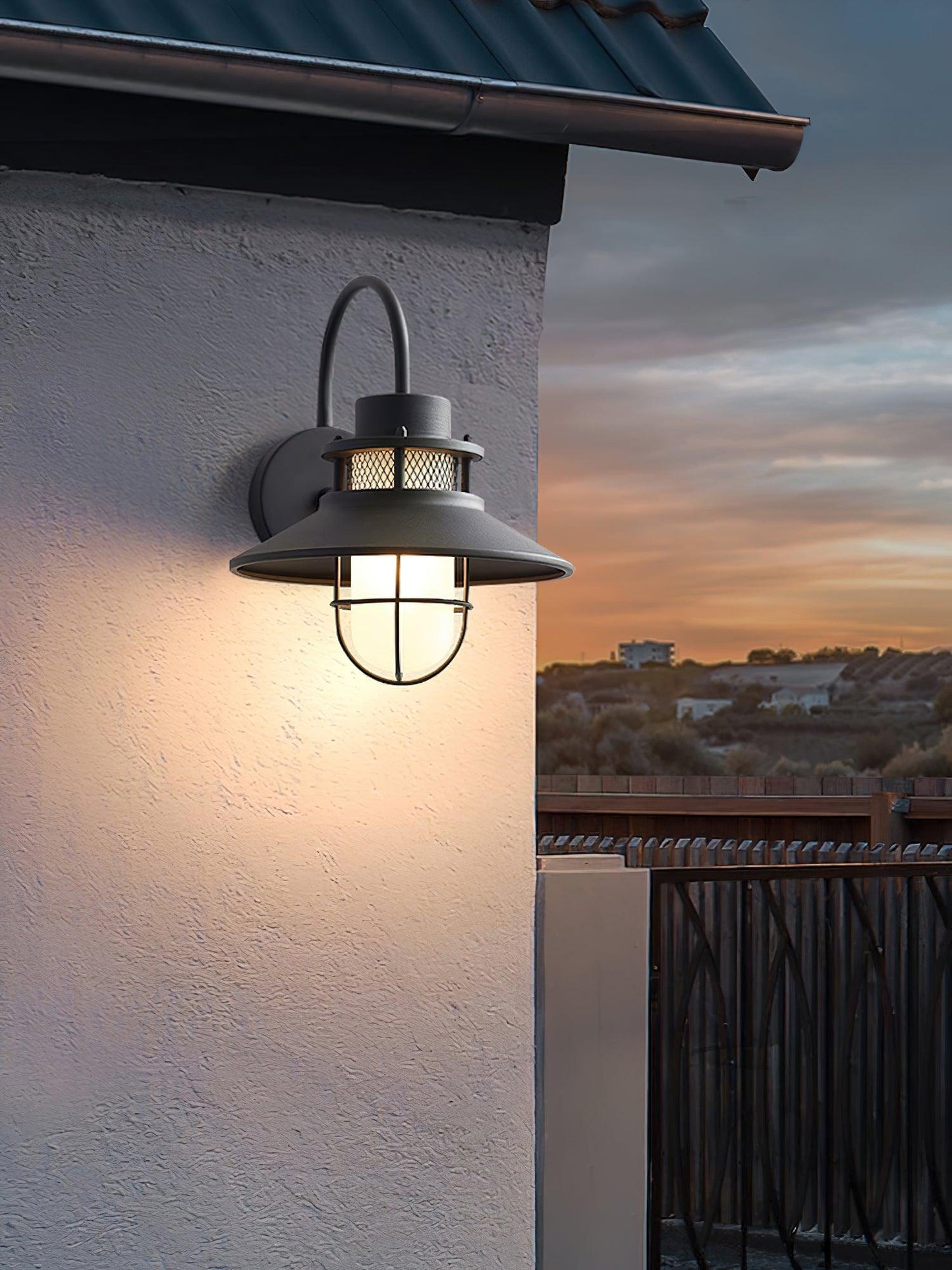Outdoor Wall Lamp | Industrial Metal Fixture with IP44 Waterproof Rating
