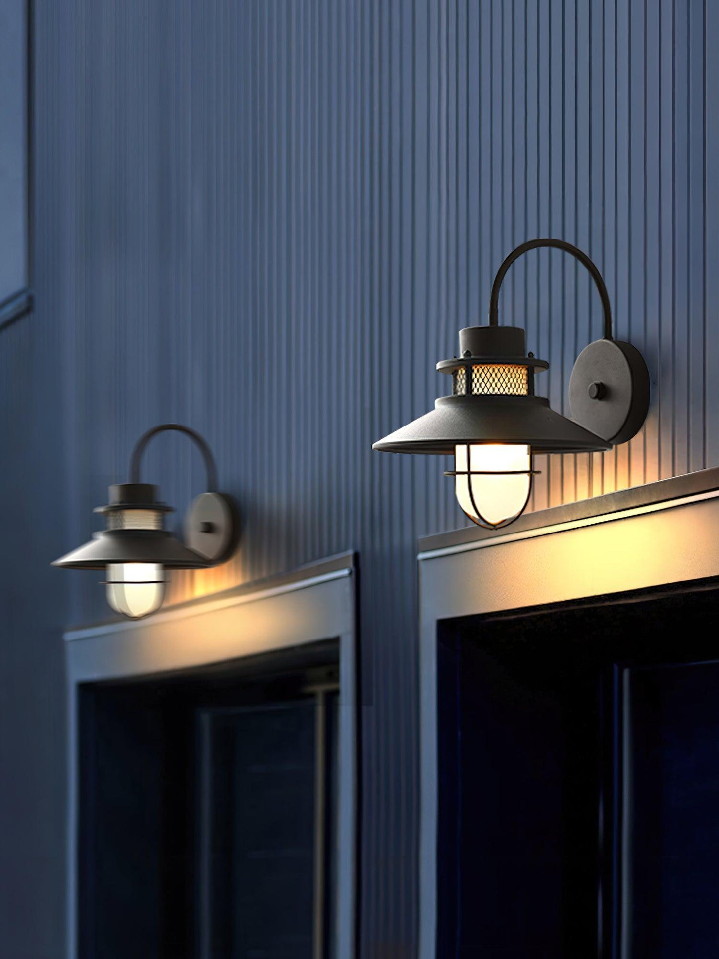 Outdoor Wall Lamp | Industrial Metal Fixture with IP44 Waterproof Rating