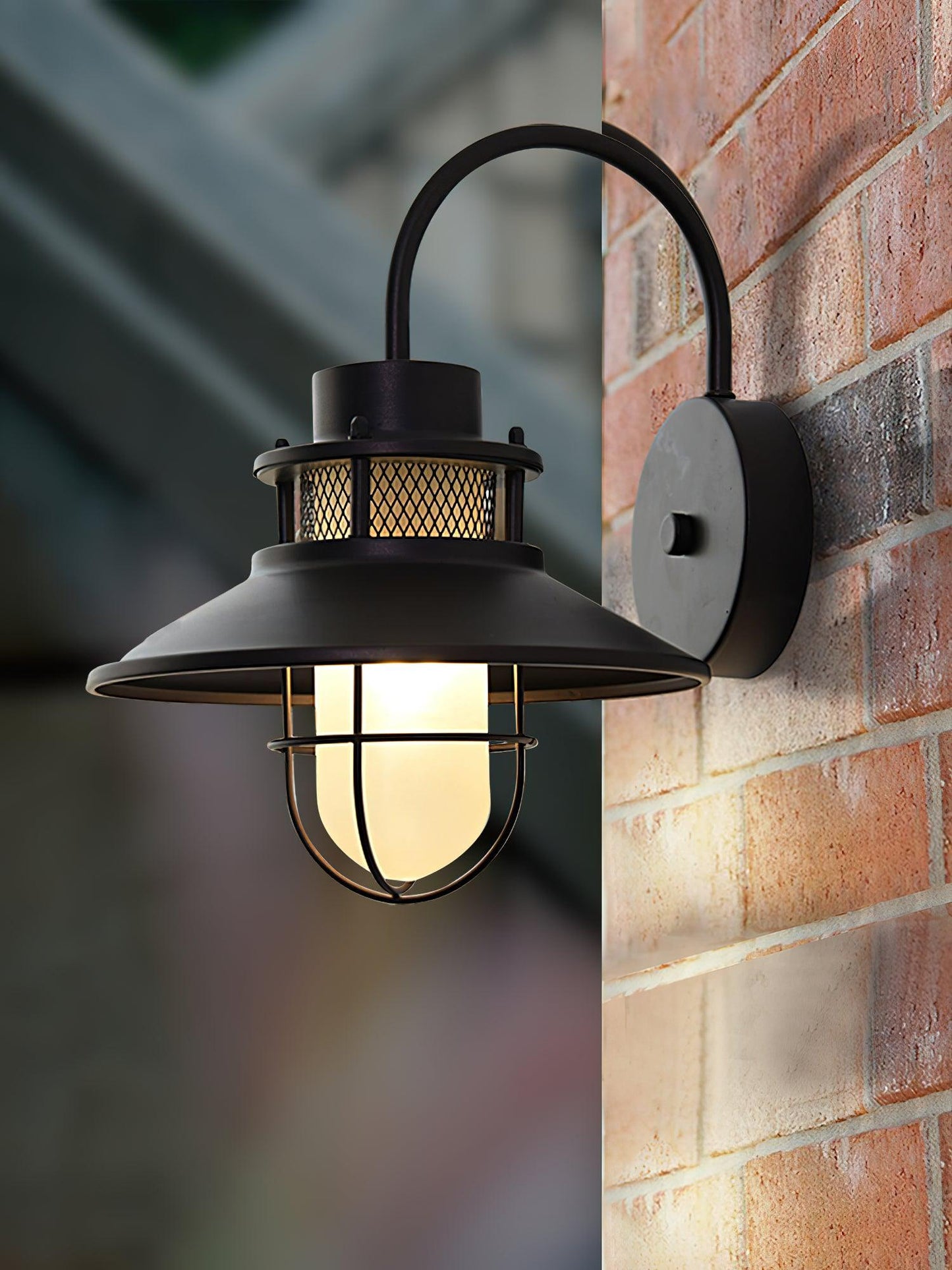 Outdoor Wall Lamp | Industrial Metal Fixture with IP44 Waterproof Rating