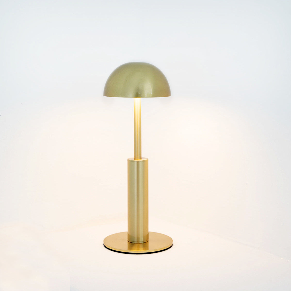 Cordless Table Lamp | 11 in Gold Aluminum Lamp with 1800mAh Battery | 3-Level Dimming, USB Rechargeable