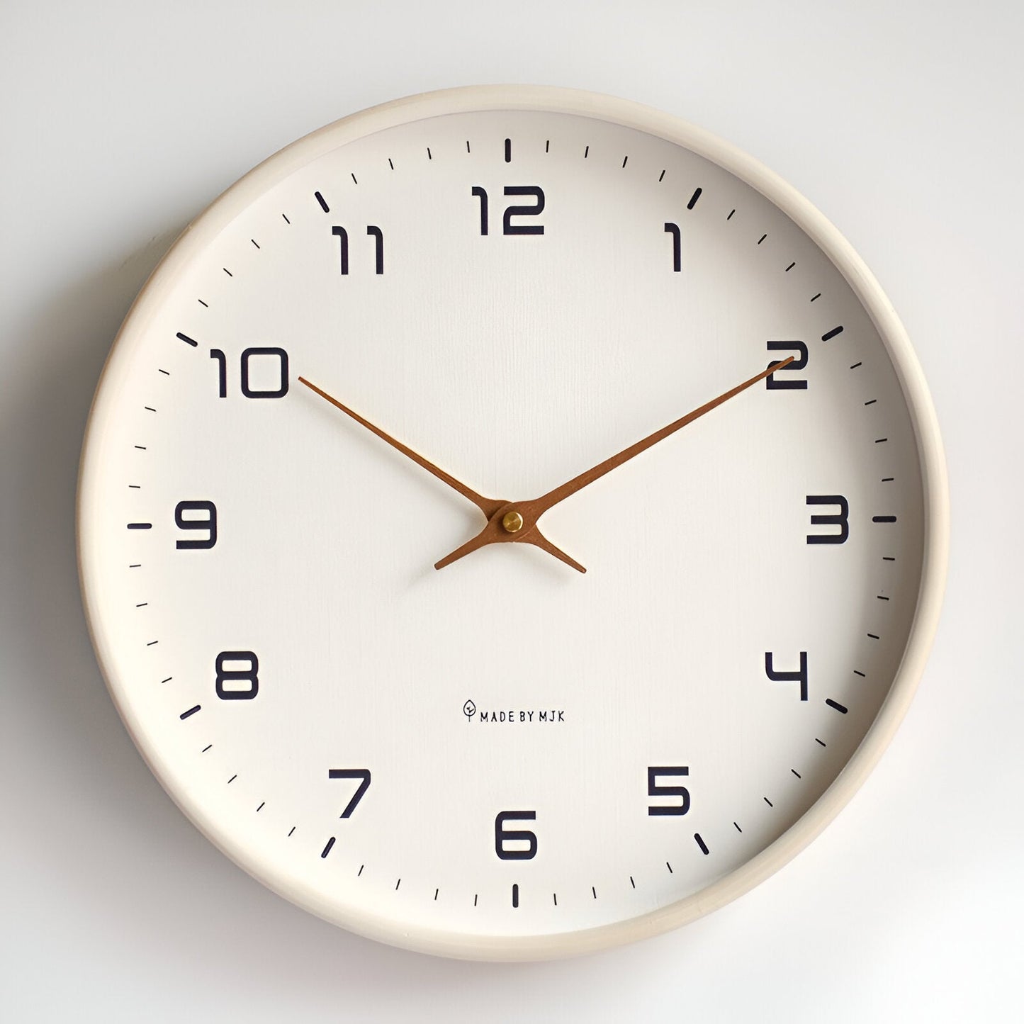 Wall Clock | Silent Quartz Movement, Natural Wood Frame