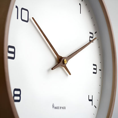 Wall Clock | Silent Quartz Movement, Natural Wood Frame