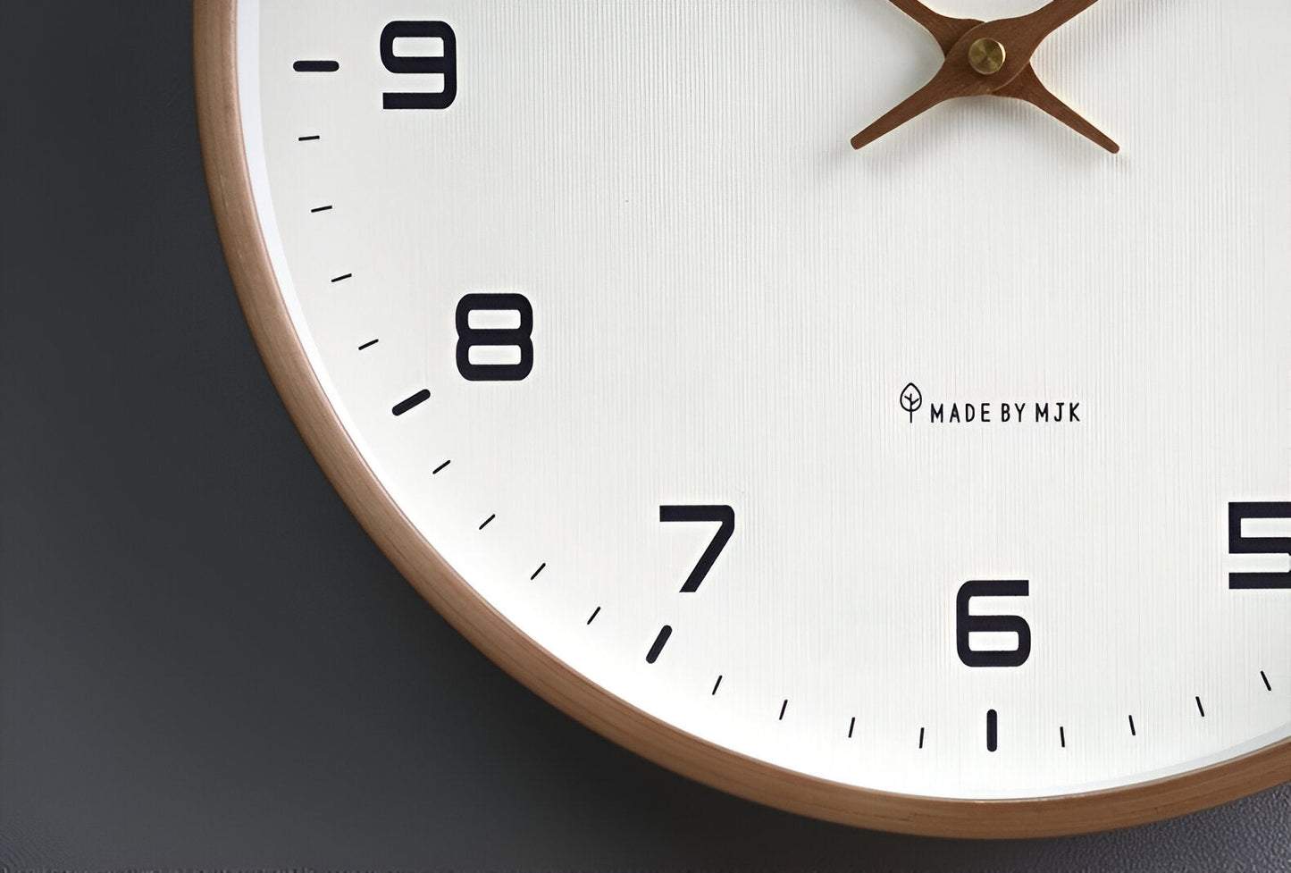 Wall Clock | Silent Quartz Movement, Natural Wood Frame