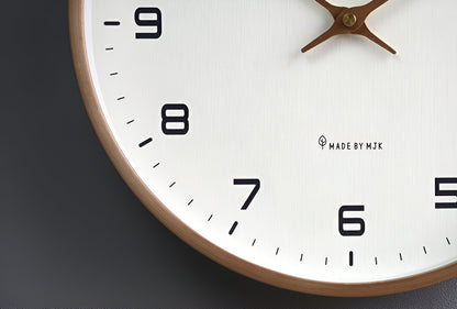 Wall Clock | Silent Quartz Movement, Natural Wood Frame