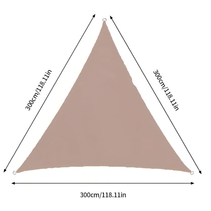 TriBlocker Shade Sail | Waterproof Polyester Triangle Design | UV Protection, Easy Installation