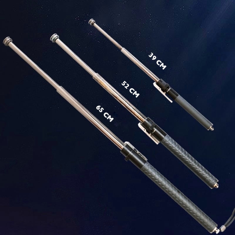 Automatic Self Defense Walking Stick | Alloy Steel, Anti-Slip Grip, Telescopic Design