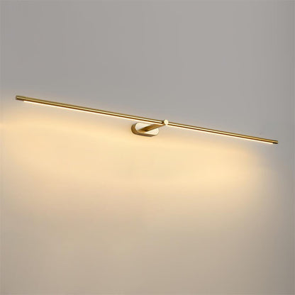 Linear LED Wall Light | Slim Metal Bar in Black or Gold, 27, 39 or 50 in | Over-Mirror Light, Warm or Cool White