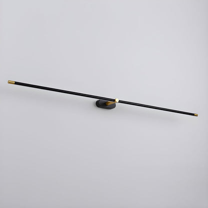 Linear LED Wall Light | Slim Metal Bar in Black or Gold, 27, 39 or 50 in | Over-Mirror Light, Warm or Cool White