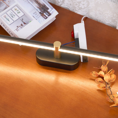 Linear LED Wall Light | Slim Metal Bar in Black or Gold, 27, 39 or 50 in | Over-Mirror Light, Warm or Cool White