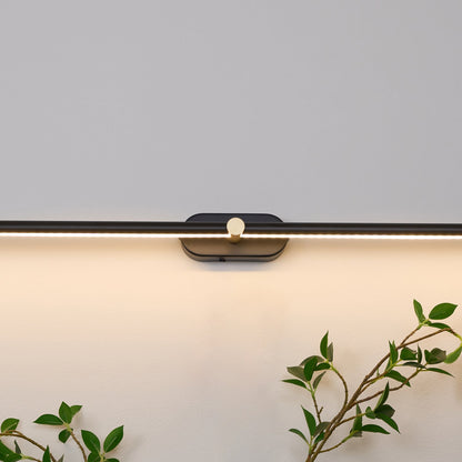 Linear LED Wall Light | Slim Metal Bar in Black or Gold, 27, 39 or 50 in | Over-Mirror Light, Warm or Cool White