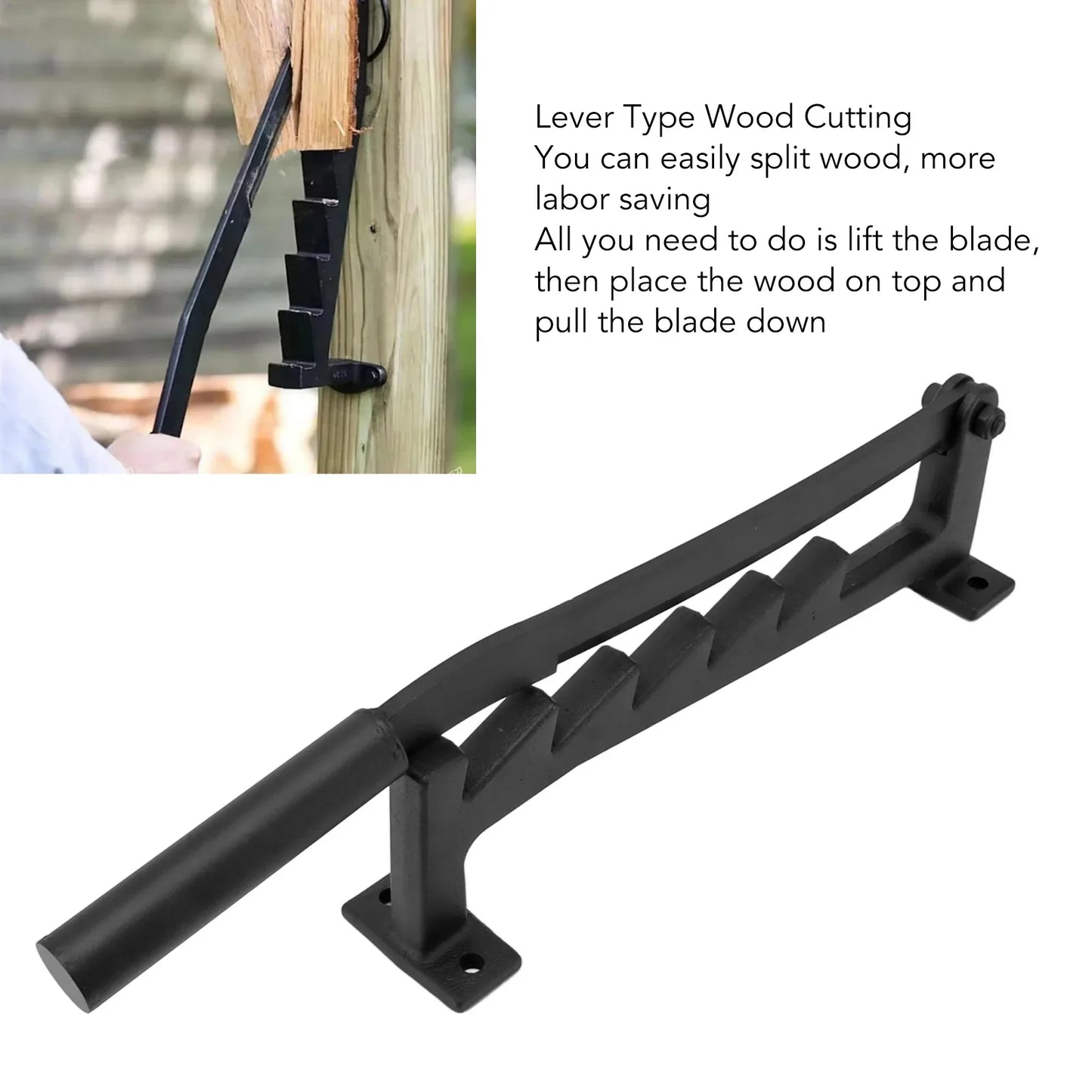 Wall Mounted Kindling Splitter | High Carbon Steel Firewood Cutter for Indoor & Outdoor Use