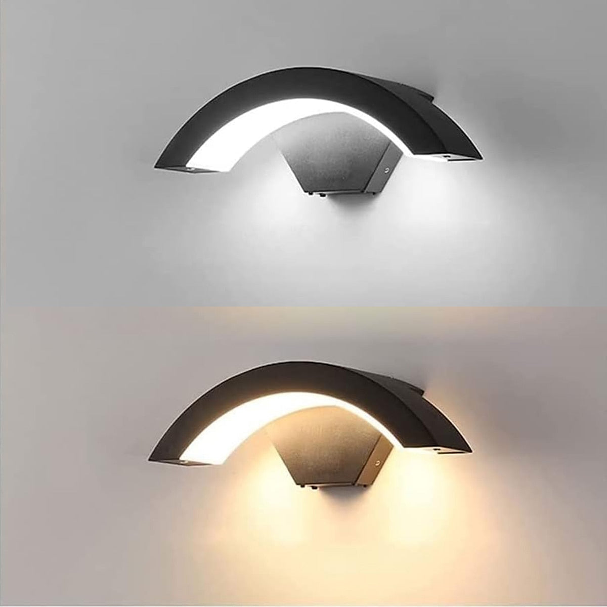 Outdoor Wall Light | IP65 Waterproof Aluminum Fixture with Curved Design
