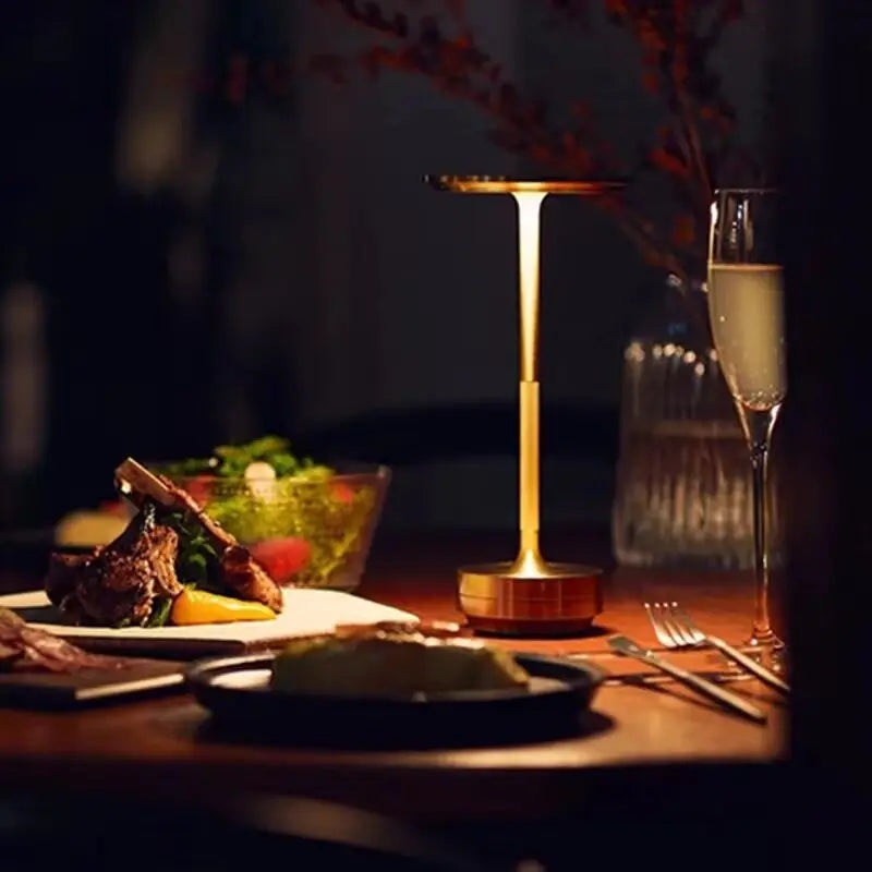 LED Table Lamp | Touch Control Dimming, Matte Aluminium