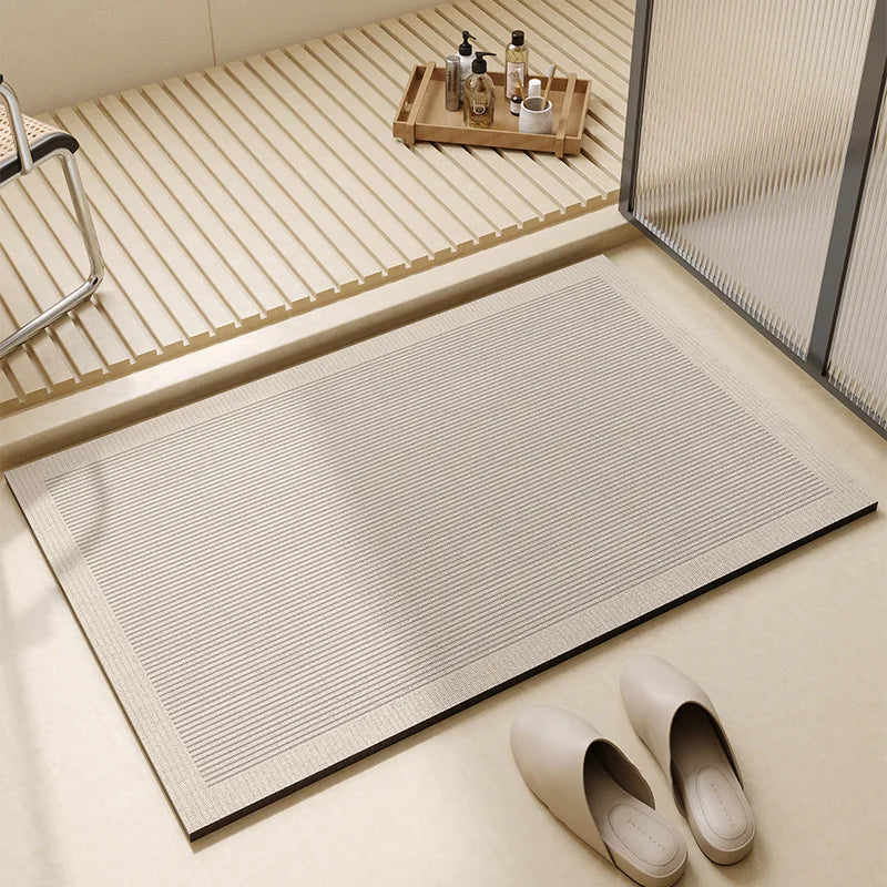 Super Absorbent Bath Mat | Quick-Dry Non-Slip Rubber Backing